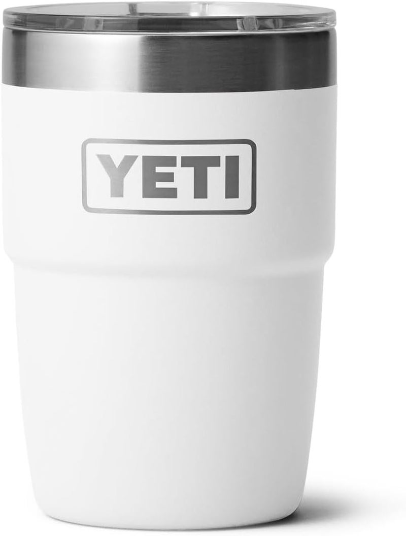 YETI Rambler 8 oz Insulated Coffee Mug with Lid - Stackable Double-Wall Vacuum Insulated Coffee Cup - DuraSip Ceramic Lining - Barista-Friendly Design - Stainless Steel - Dishwasher Safe - Image 1